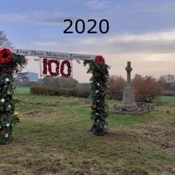 The EverGreen Arch decorated with 100 in 2020.