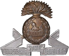 Lancashire Fusiliers badge.
