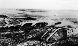 A devastated First World War battlefield.
