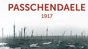 Passchendaele 1917: a devastated landscape with shattered trees.