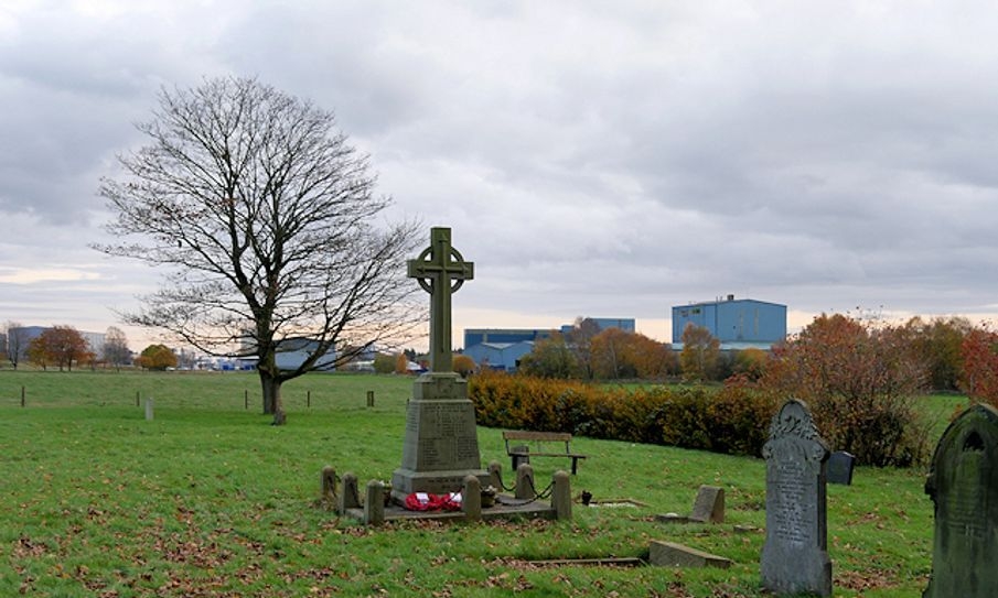 The Marston War Memorial in the churchyard, 1920 to 2020.