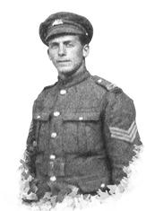 A First World War soldier in uniform.