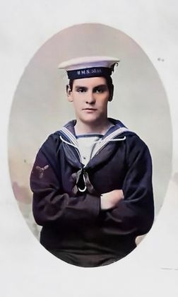 Arthur Henry Bannister in naval uniform.