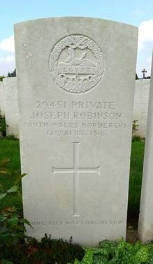 The grave of Joseph Robinson.