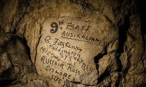 A First World War inscription on the wall of an Arras tunnel.